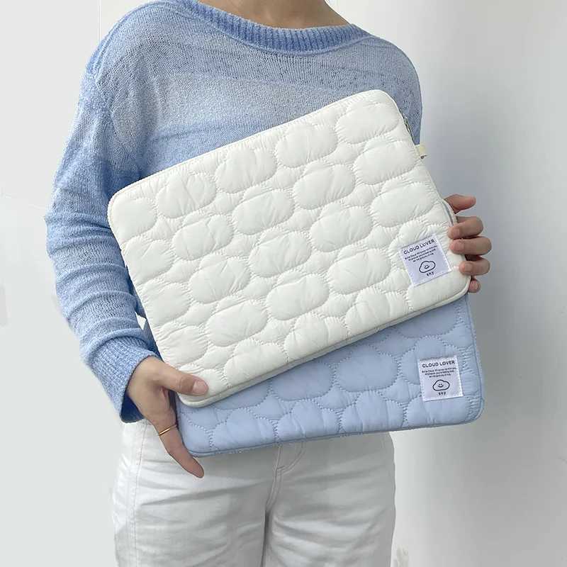 Nev Cloud Laptop Sle iPad Bag Cott Large Capacity Storage Embroidery 11/13/14/15 15.6 16 Inch Notebook Pouch y250730