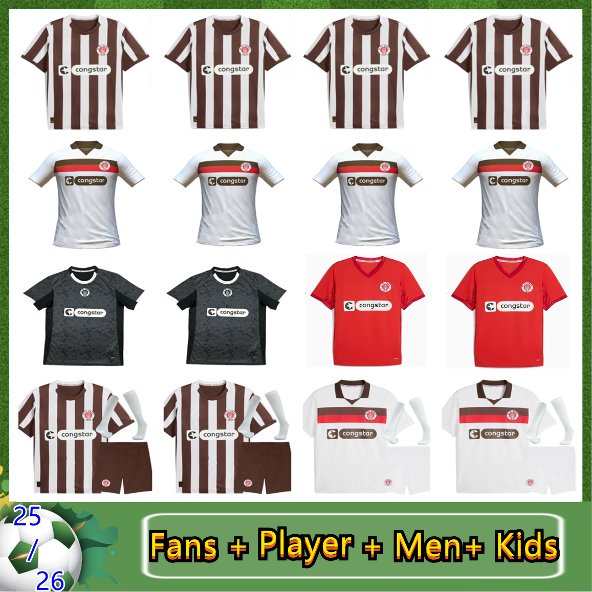 2025 2026 st pauli football shirt EGGESTEIN MAURIDES IRVINE NEMETH WAHL ZOLLER SMITH HARTEL METCALFE PAQARADA Home Away 3rd Football shirts Short Sleeve Uniforms