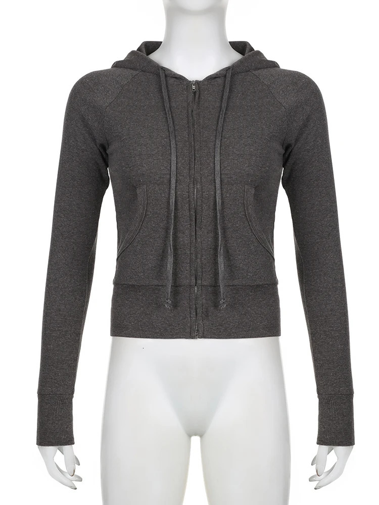IAMSURE Casual Streetwear Basic Hooded Pockets Sweatshirt Tracksuit Solid Long Sleeve Hoodies Women Autumn Spring Fashion 250730