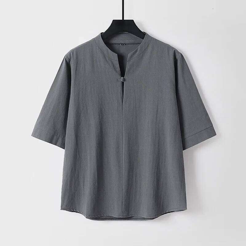 Designer Clothing 2025 Designer Clothing 2025 Plus Size 150Kg Summer Men Shirts Casual Cotton Linen Oversized Shirt
