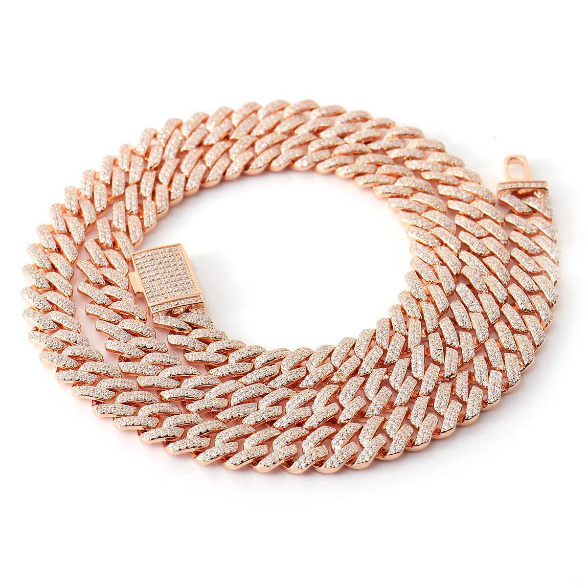 10mm 12mm Real 18k Gold Cuban Chain Link Customized Moissanite Diamond Hip Hop Jewelry Necklace with GRA Certified Bracelet