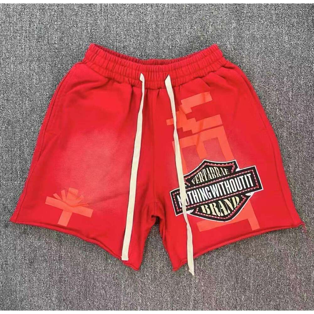 2025VERTABRAE Printed Trendy Brand New Gothic High Street White Square Rope Shorts