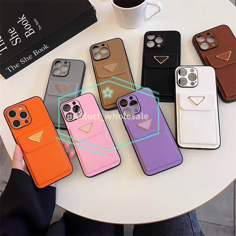 Fashion designer Leather PU Silicone phone case For iphone 16 16pro 16promax 15 14 plus 13 12 11 pro max Multicolor Women phone cases With card holder Protective cover