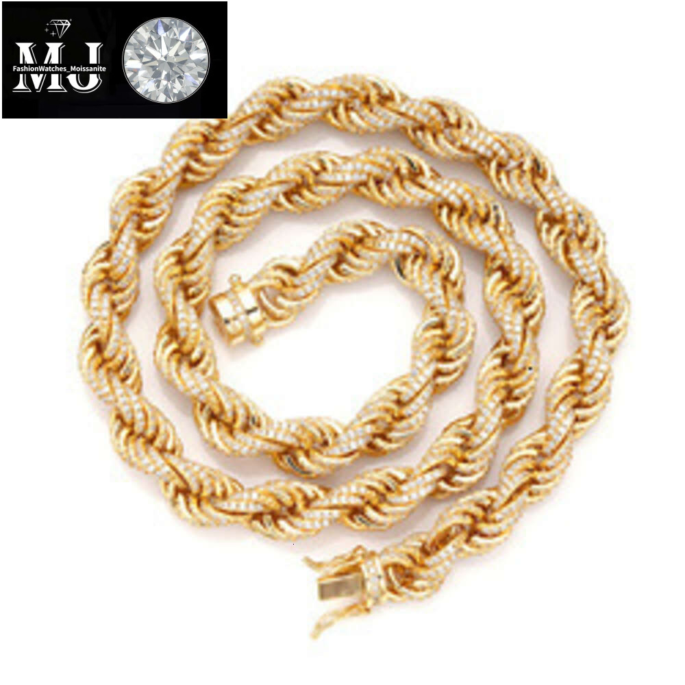 necklace moissanite chain Hip Hop Sier VVS D Color Moissanite Bracelet Bangle Anklet Necklace Choker Men Jewelry Iced Out Rope Chai