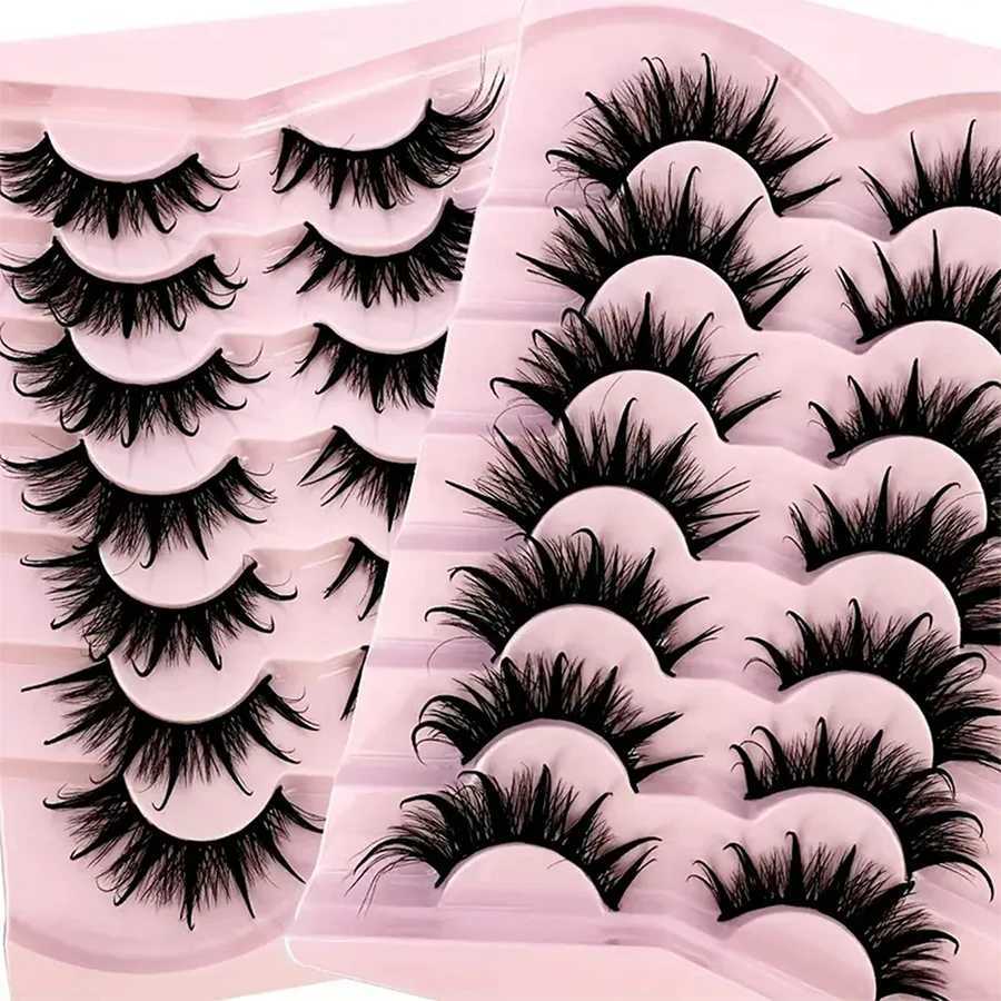 7 pairs of fashionable dense naturally curled and moisturizing false eyelashes wet eyelashes blooming like sunflowers. Z250730