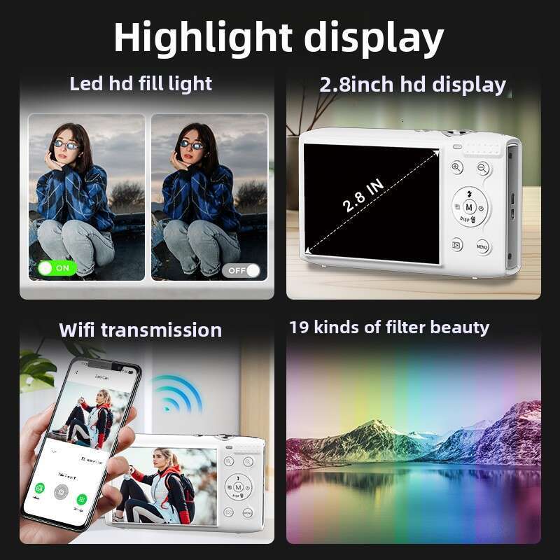 5K Digital Camera WIFI 18X Digital Zoom 72Mp Camcorder 2.8 Inches For Photography Vlogging Youtube Vintage Video Recorder SLR DSLR