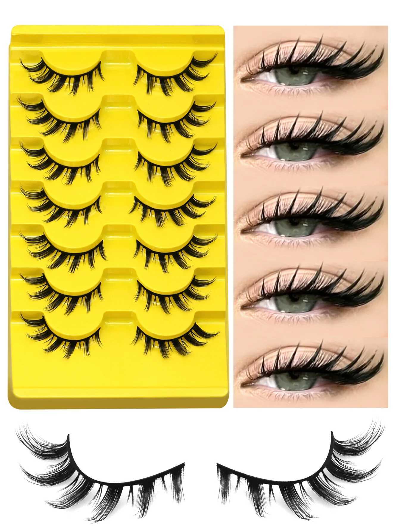 Groinneya Natural Manga False Eyelashes Cat Eye Lashes 3d Dramatic Soft Mink Lashe Extension Fake Lashes Makeup Tool Z250730