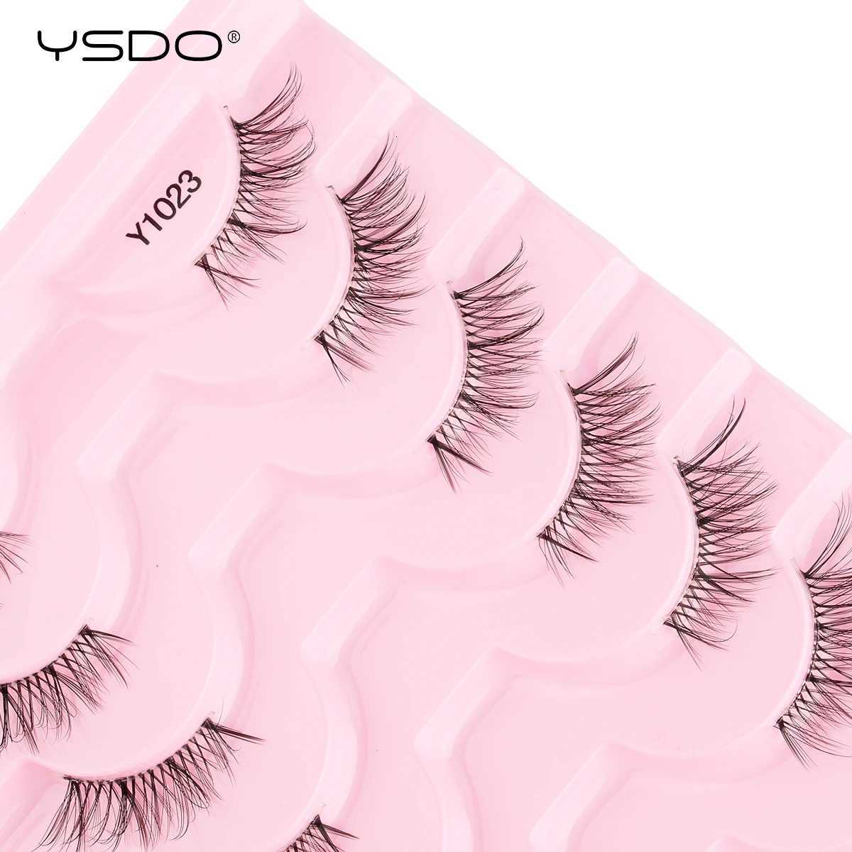 3/10 Pairs Fox Eye Lashes 3D Mink Natural Lashes Soft Cat Eye Lashes Extension Fluffy Lashes Makeup Half Eyelashes Z250730