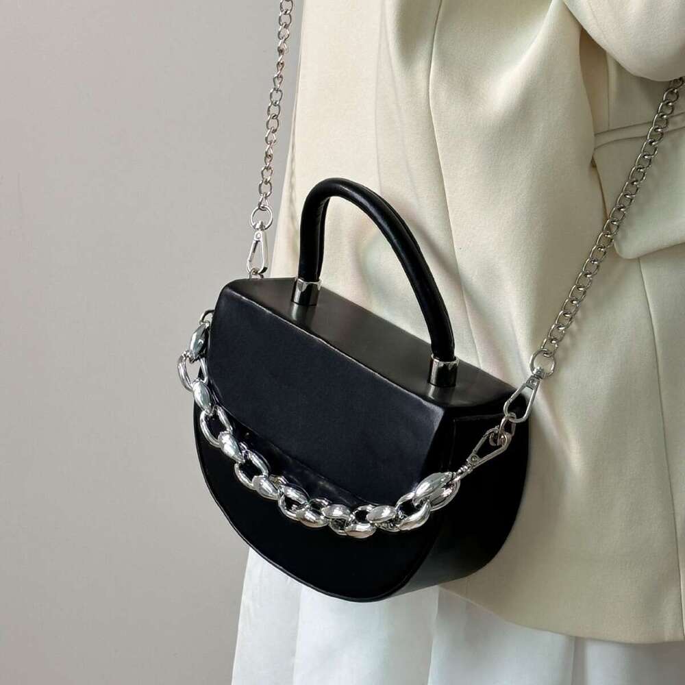 Niche Minimalist High-End Box 2025 Spring New Exquisite Chain Shoulder Crossbody Handheld Small Square Bag