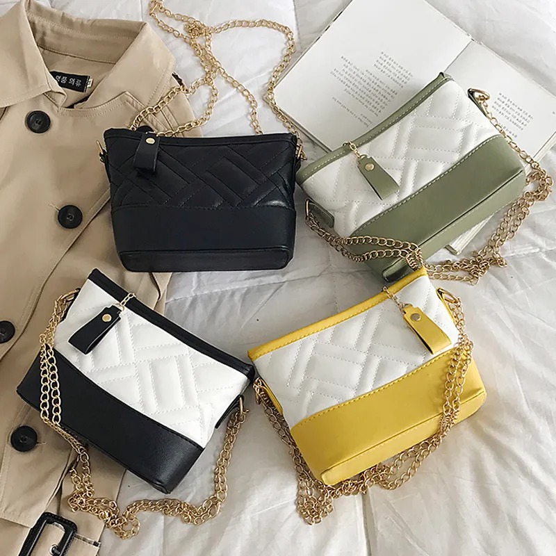 Crossbody Bag bucket bag Handbags Purses new Designers bags premium texture Fashion Popular shoulder bag Plaid chain All-match