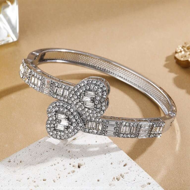 Hip Hop Full Dia Heart Bracelet Hiphop Fashion Personality Jewelry