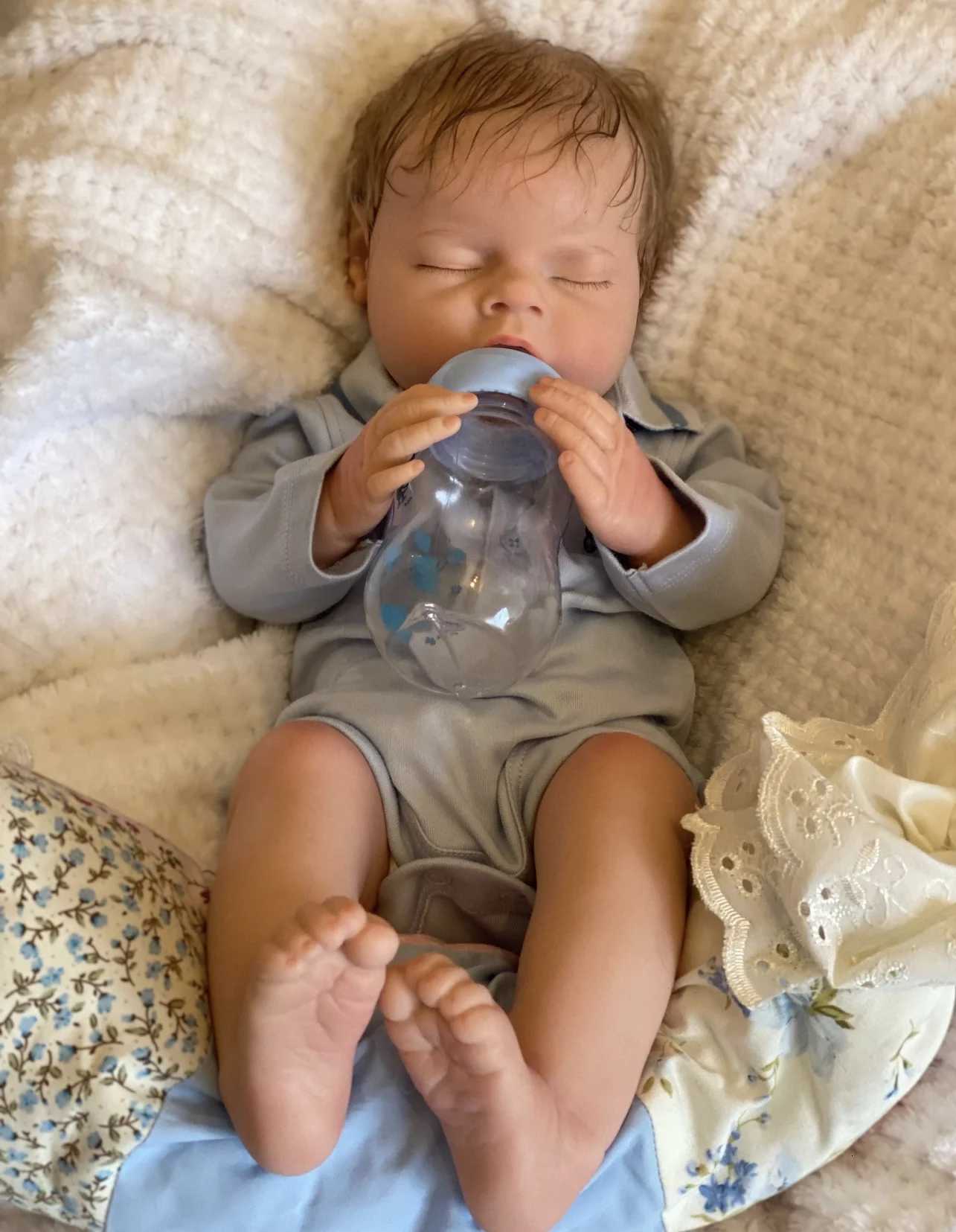 20Inch Can Open Mouth Whole Body Silicone Reborn Baby Girl Boy With Rooted Hair Handmade Silicone Soft Lifelike Silicone DollXJ250730