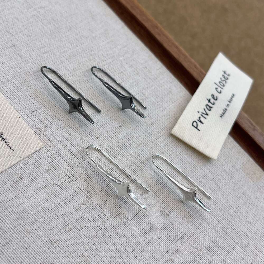 Unique Brushed Star Light High-end Niche Design Elegant Studs Fashion Commuting Simple Earrings for Women 8eb