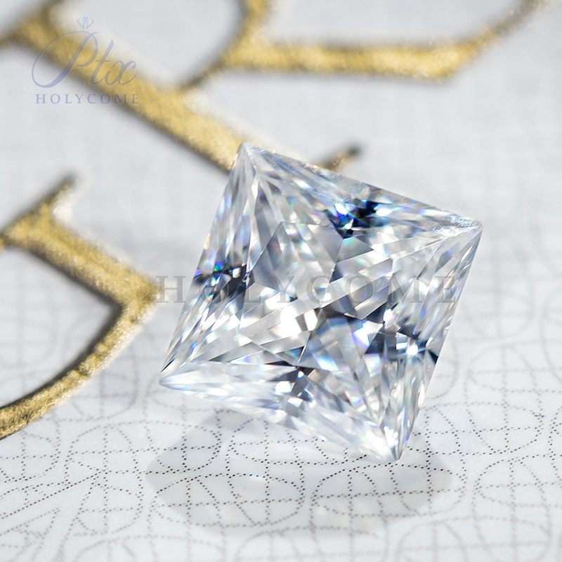 Wholesale 0.5~5.0ct White D Color VVS Moissanite Stone Princess Cut Loose Gems Pass Diamond Tester with GRA Certificate Moissanite Gems for Fine Jewel