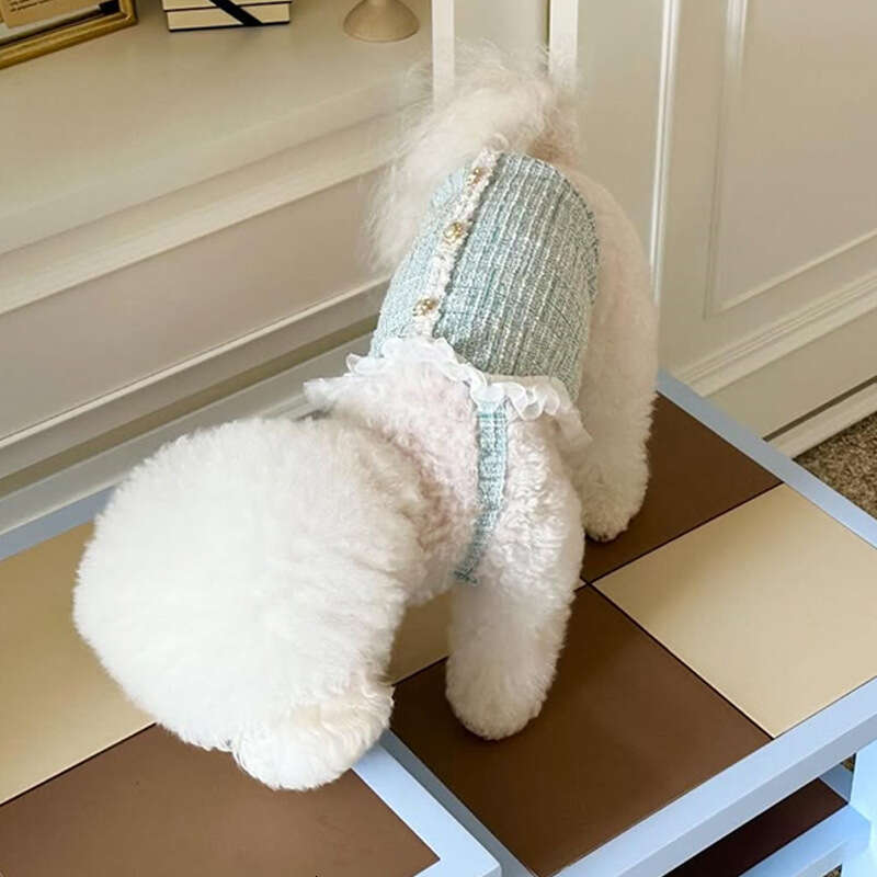 Clothes Spring Summer New Arrival Cat Princess Vest Chanel Style Socialite Pearl Small Dog Teddy Pet