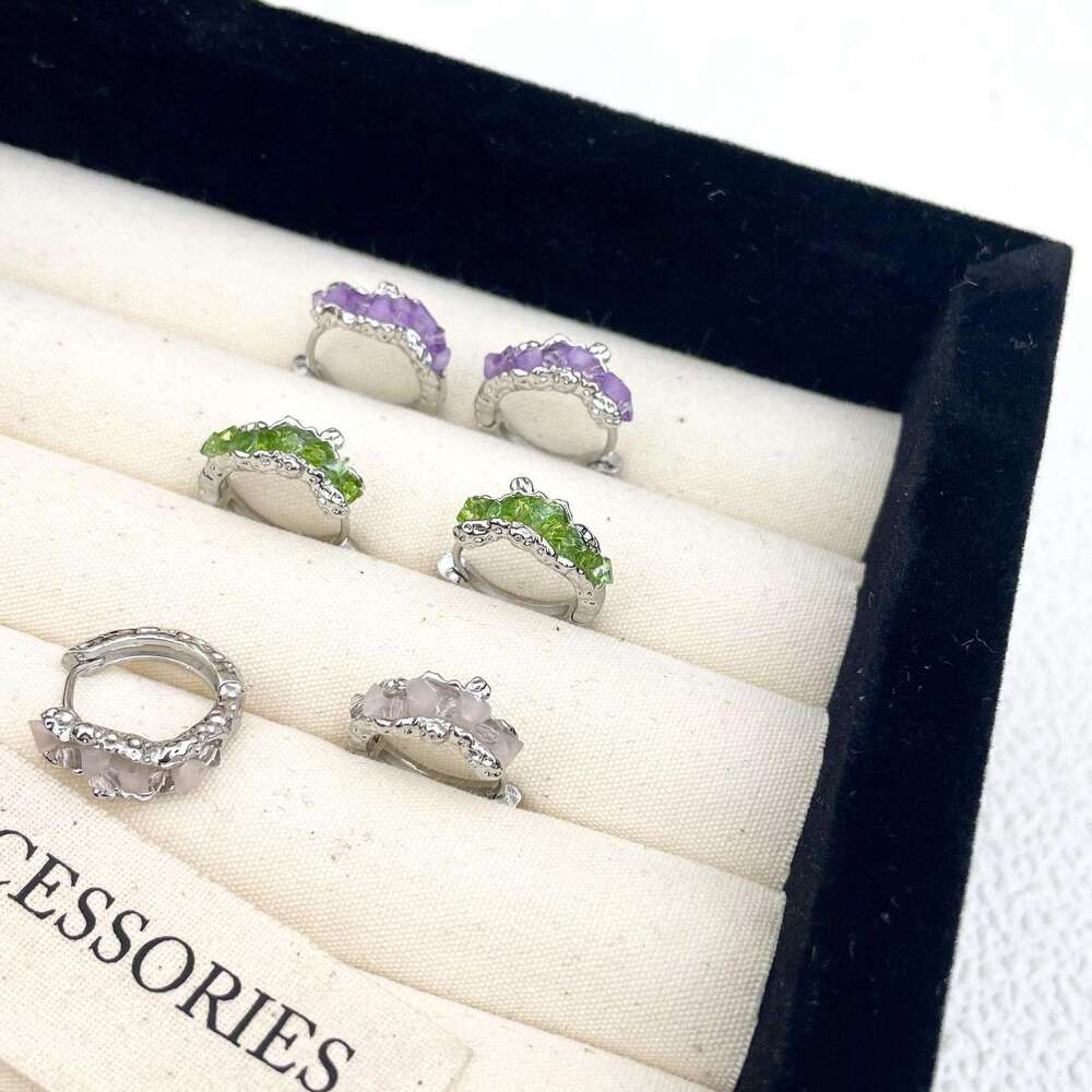 Mint Style Irregular Wave Pattern Women's 2024 New Trendy Fashion Earrings Elegant High-end Feel 808