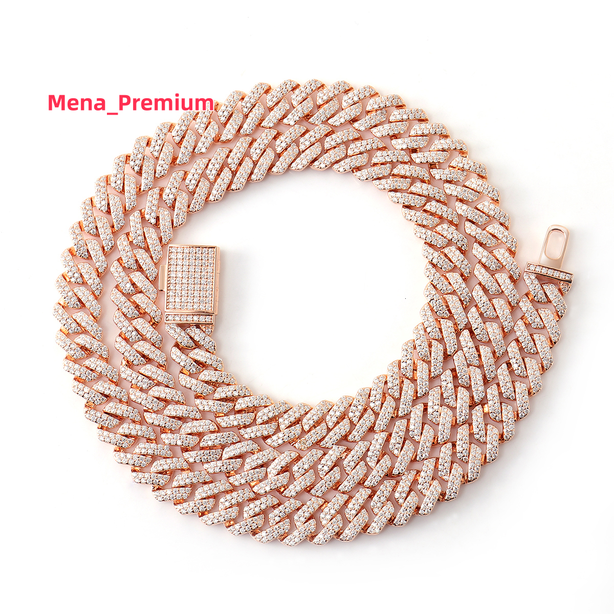 10mm 12mm Real 18k Gold Cuban Chain Link Customized Moissanite Diamond Hip Hop Jewelry Necklace with GRA Certified Bracelet