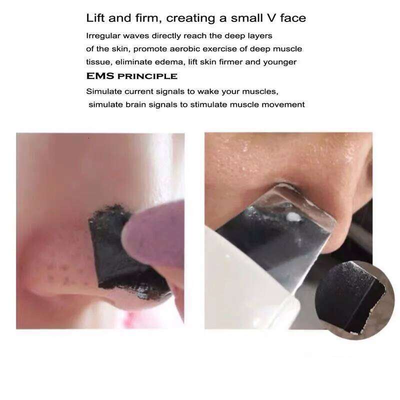 Ultrasonic Deep Facial Scrubber Cleaning hine Skin Peeling Blackhead Removal For Pore Cleaner Face