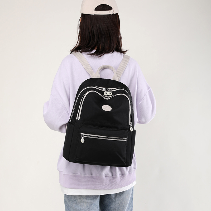 Colorful Fox New Women's Large Capacity Water-Resistant Travel Backpack Fashion Color-Block Campus School Bag ddmymoon