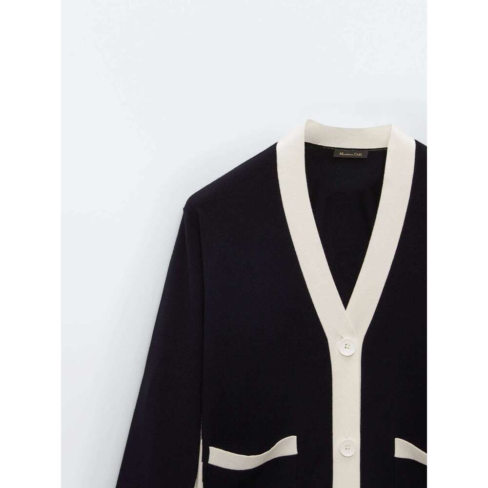 Ethereal MD 2025 Massidutti Autumn New Style Of Fashion Patchwork Knitted Women's Casual Top Cardigan 250728