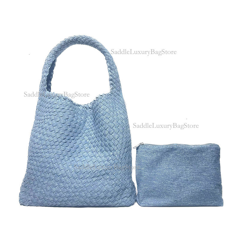 Fashion Women's Snowflake Denim Bag Free Shipping Designer Large Capacity Woven Handbag Luxurious Tie Dye Tote Bag Mother Child Package New Casua