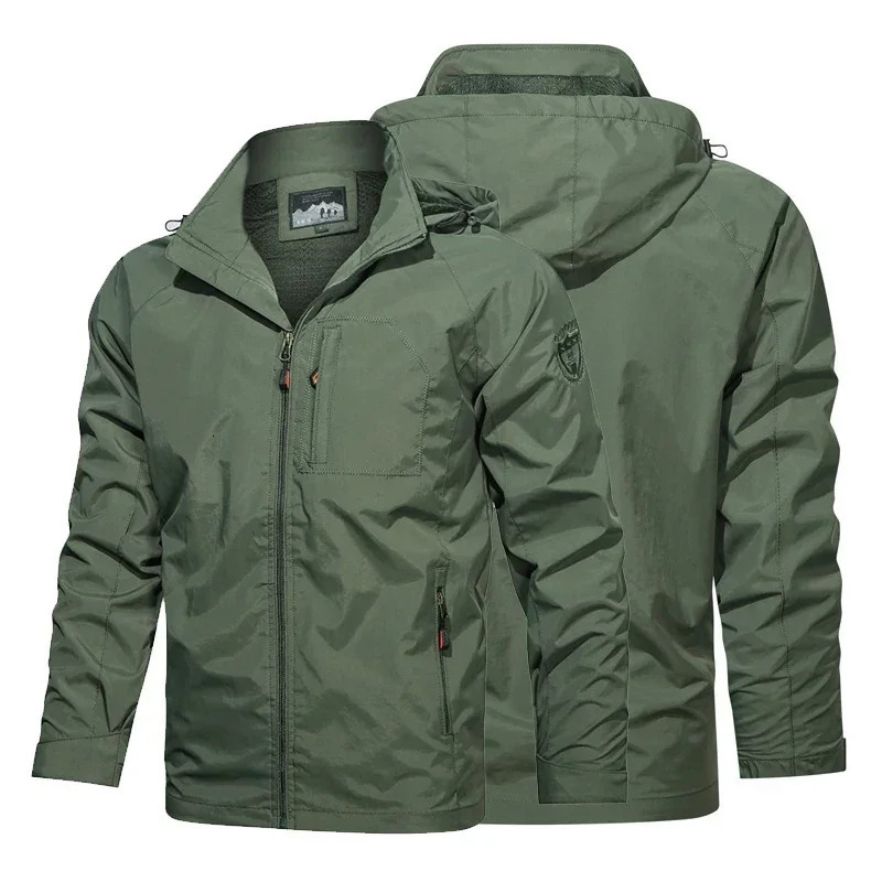 Men Waterproof Camping Tactical Jacket Fishing Hiking Outdoor Raincoat Windbreaker Breathable Hunting 250730