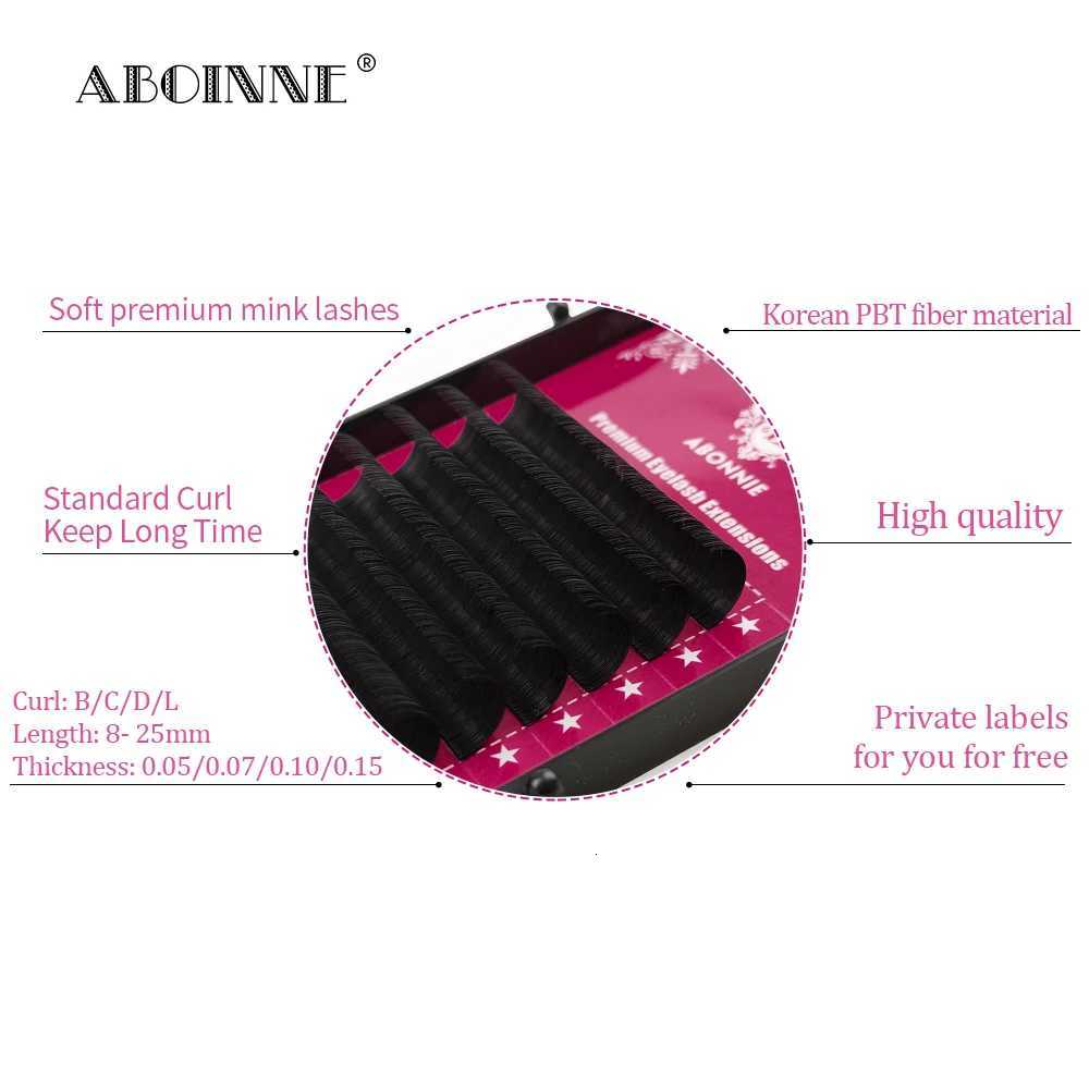 Abonnie Fluffy Classic Lashes Extensions Premium Individual Eyelashes Extensions Volume Eyelashes All Sizes Z250730