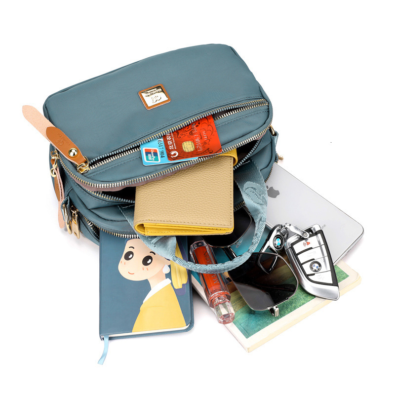 Colorful Fox New Women's Trendy Shoulder Fashionable Simple Multi-layer Crossbody Water-resistant Nylon Bag ddmymoon