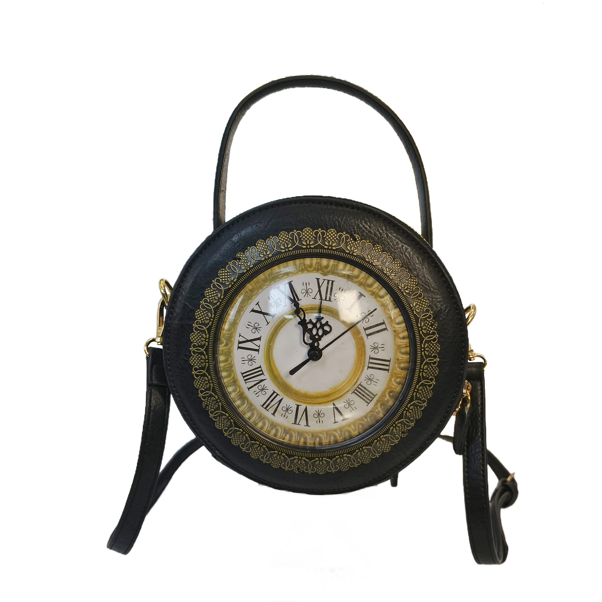 Temu Fashion Personality Crossbody Creative Clock Shape 3D Handbag Shoulder Bag Standard ddmymoon