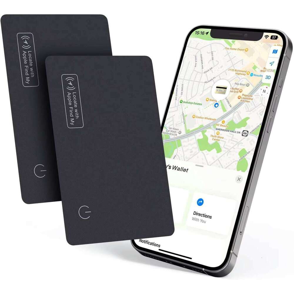 Rechargeable GPSTracker Smart Card Wallet Locator Anti-Lost Finder LBS Positioning Plastic Material Workpiece "Find My Card" App