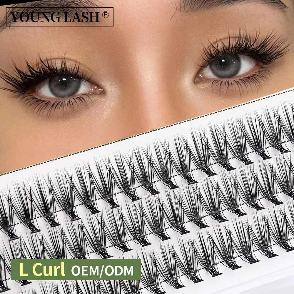 20D L Curl Cluster Eyelash Extensions Natural Soft Individual Lashes Makeup Tools Premade Volume Fans Z250730