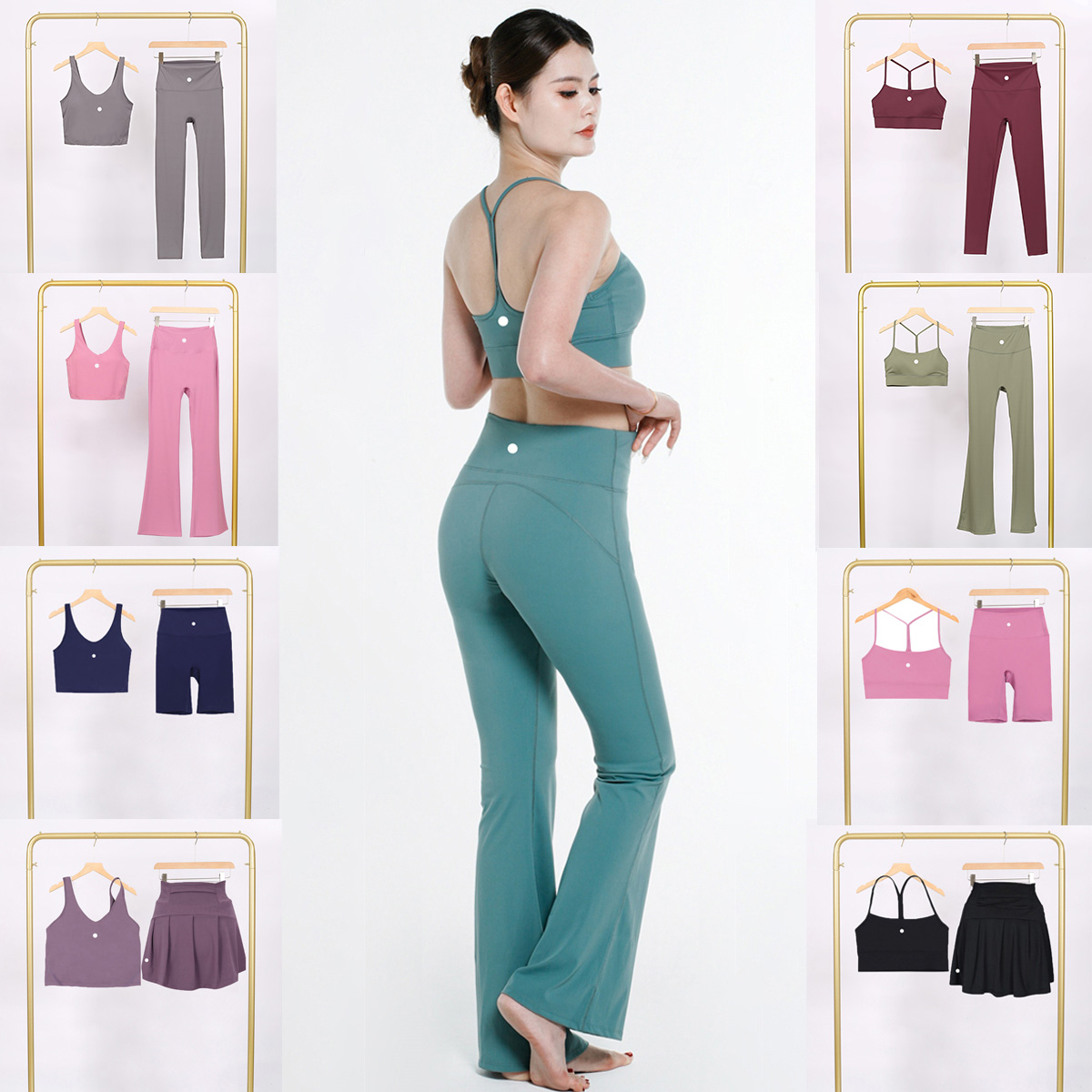 Designer yoga set women's 2-piece set sportswear style gym top U-shaped and Y-shaped bra leggings fitness sportswear yoga wear jogger