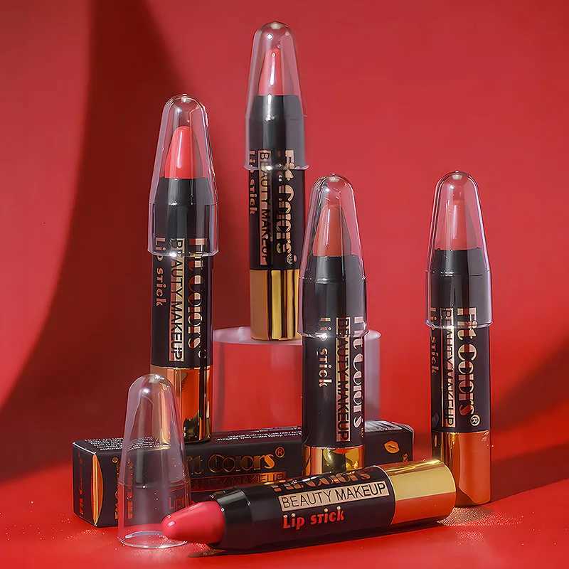 6-Color Nourishing Lip Crayons - Velvet Finish Hydrating Non-Transfer and Waterproof Lipsticks G250729