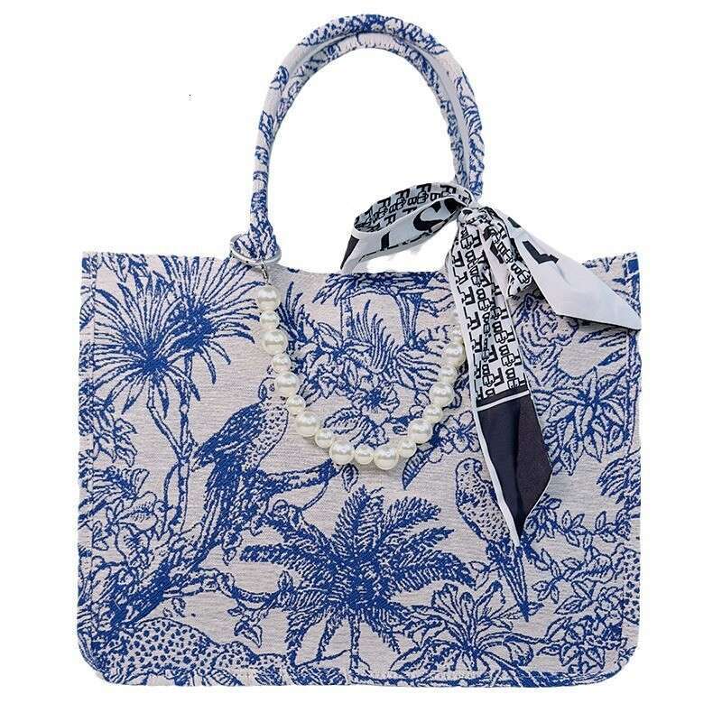 Women's Handbag Tiger Embroidery Tote 2024 Guangzhou High Quality Commuting Pearl Shoulder Bag