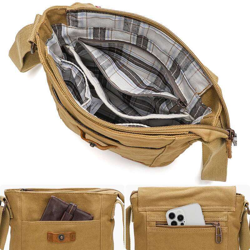 OLOEY Men's Casual Crossbody Messenger Vertical Small Cross Body Shoulder Bag for Women Men Hiking Sport Travel