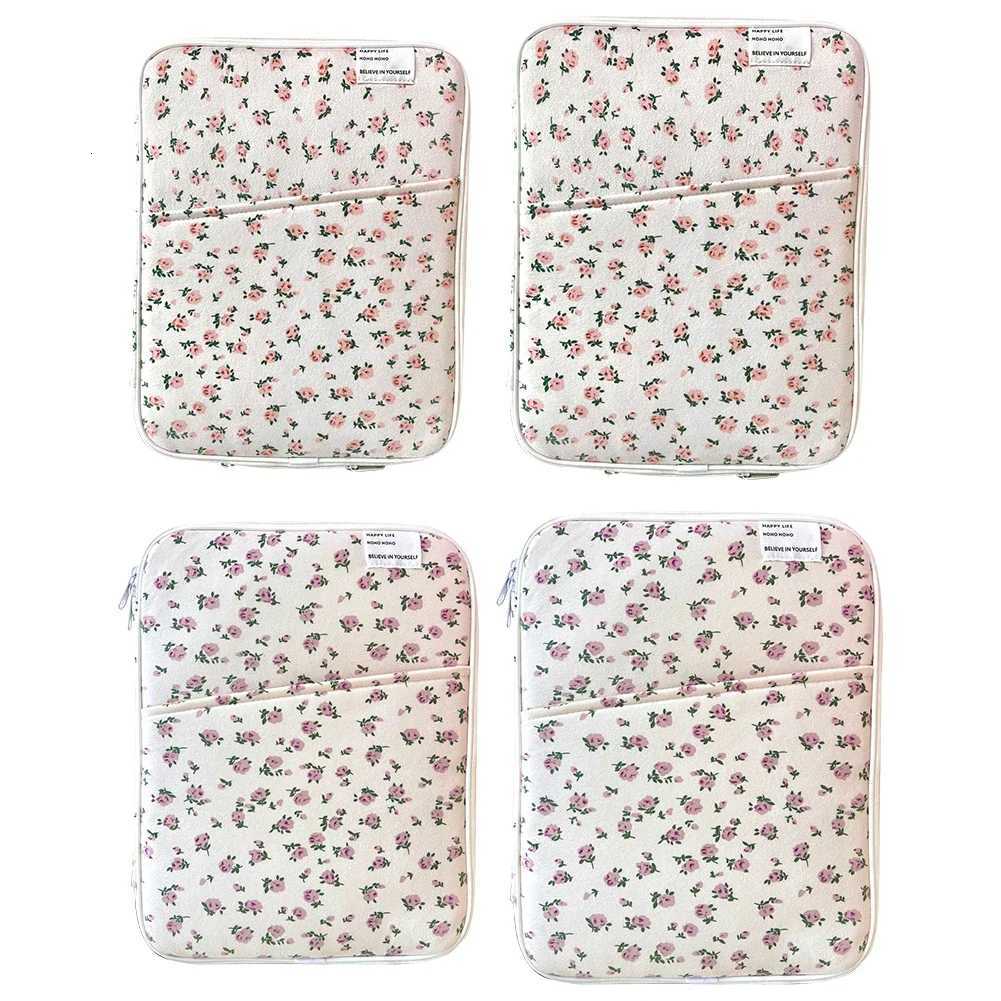 11/13in Floral Padded Laptop Case Shockproof Tablet Sleeve Case Portable Computer Cover Bag Soft Laptop Protective Bag y250730