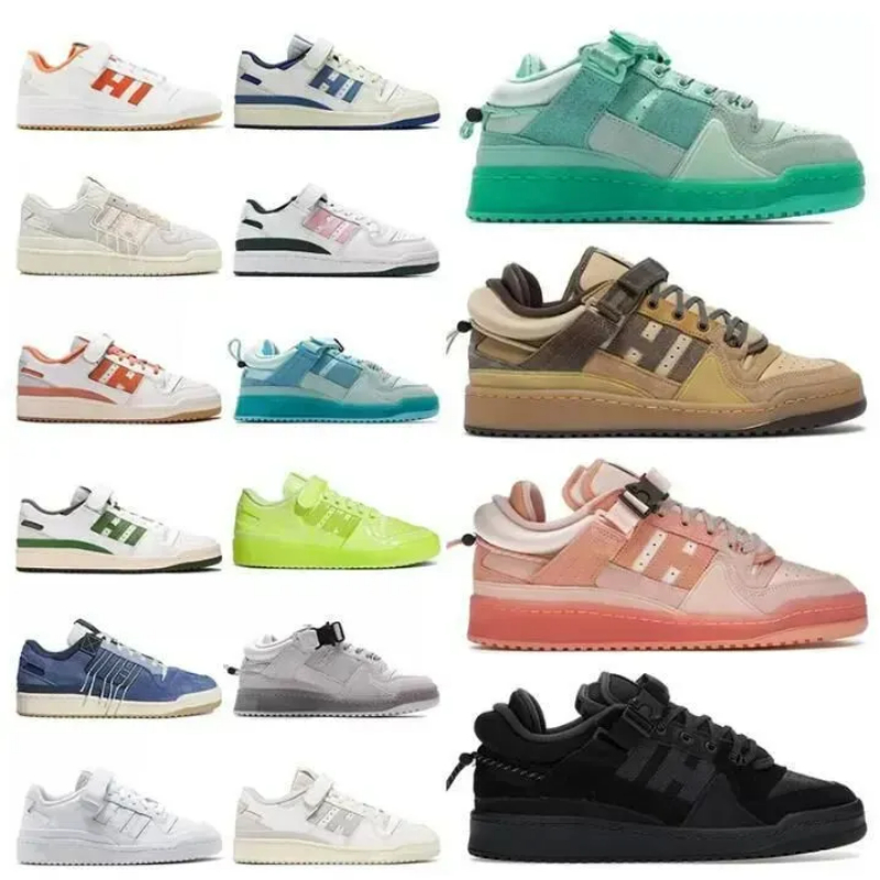 Forum Low Sneakers Women Mens Casual Shoes Bad Bunny Buckle Skate Board Forums Designer shoes School White Black Royal Blue Green Platform Sports Training