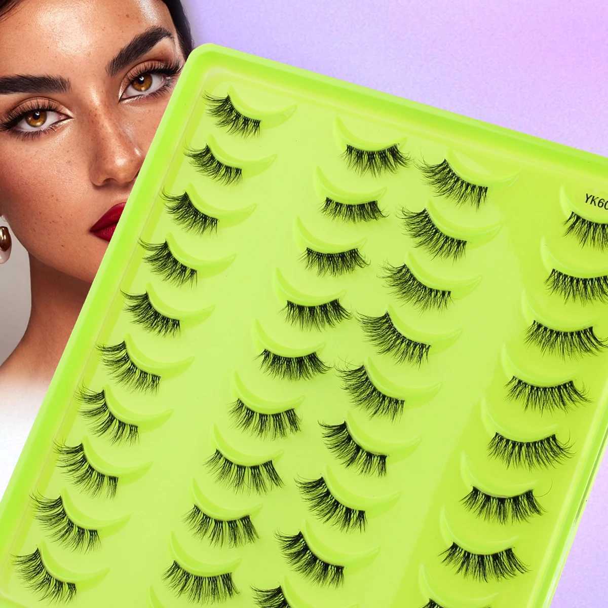5/10/14/20 Pairs Natural Mink False Eyelash Extensions Makeup Fluffy Wispy Cat Lashes Faux Cils Maquiagem Cilios Z250730
