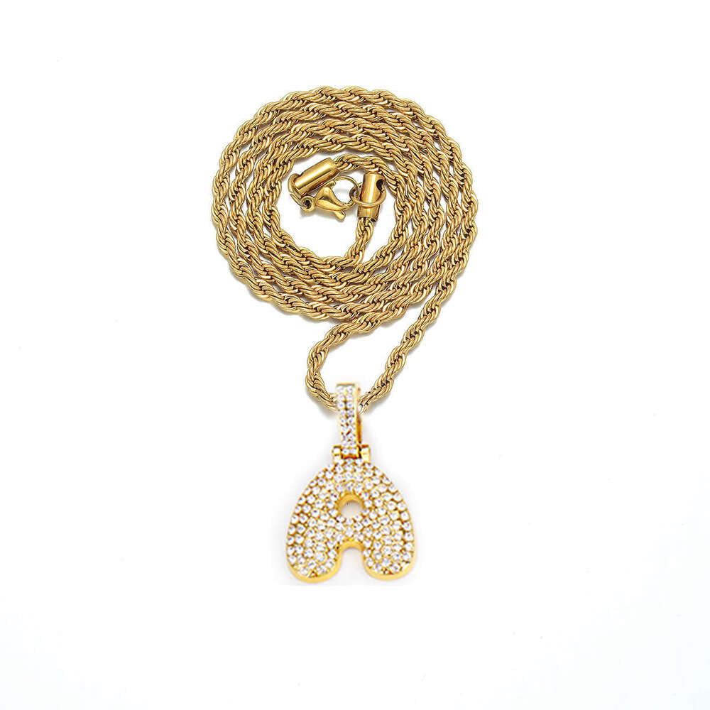 Exquisite Round Cute Bubble Letter Pendant Personality Creative Hip Hop Necklace Direct Shipping