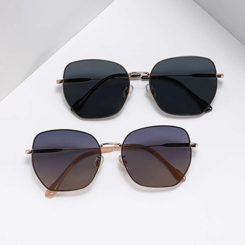 DHcollections 2025 Metal Frame Sunglasses - UV380 Polarized, Retro Square Design, Fashionable for Men & Women (4 Luxe Colors)