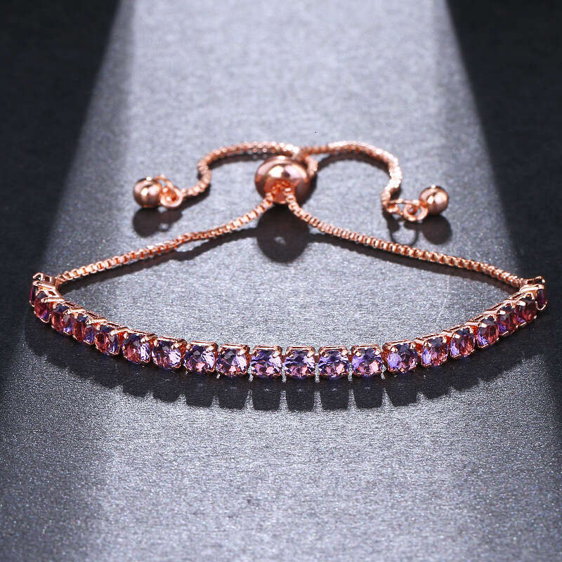 New Zircon Korean Simple Women's Single Row Dia Jewelry Elegant Hand Accessories Bracelet