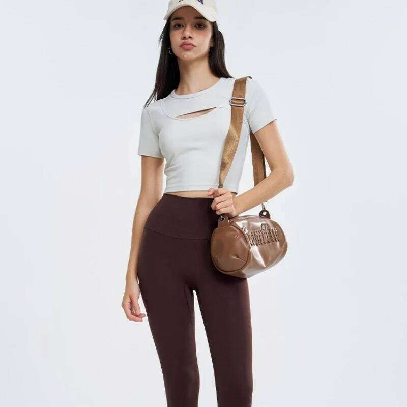 Women's Sports Yoga Tops Hollow Out Ultra High Stretch T-Shirt Short Sleeve Summer