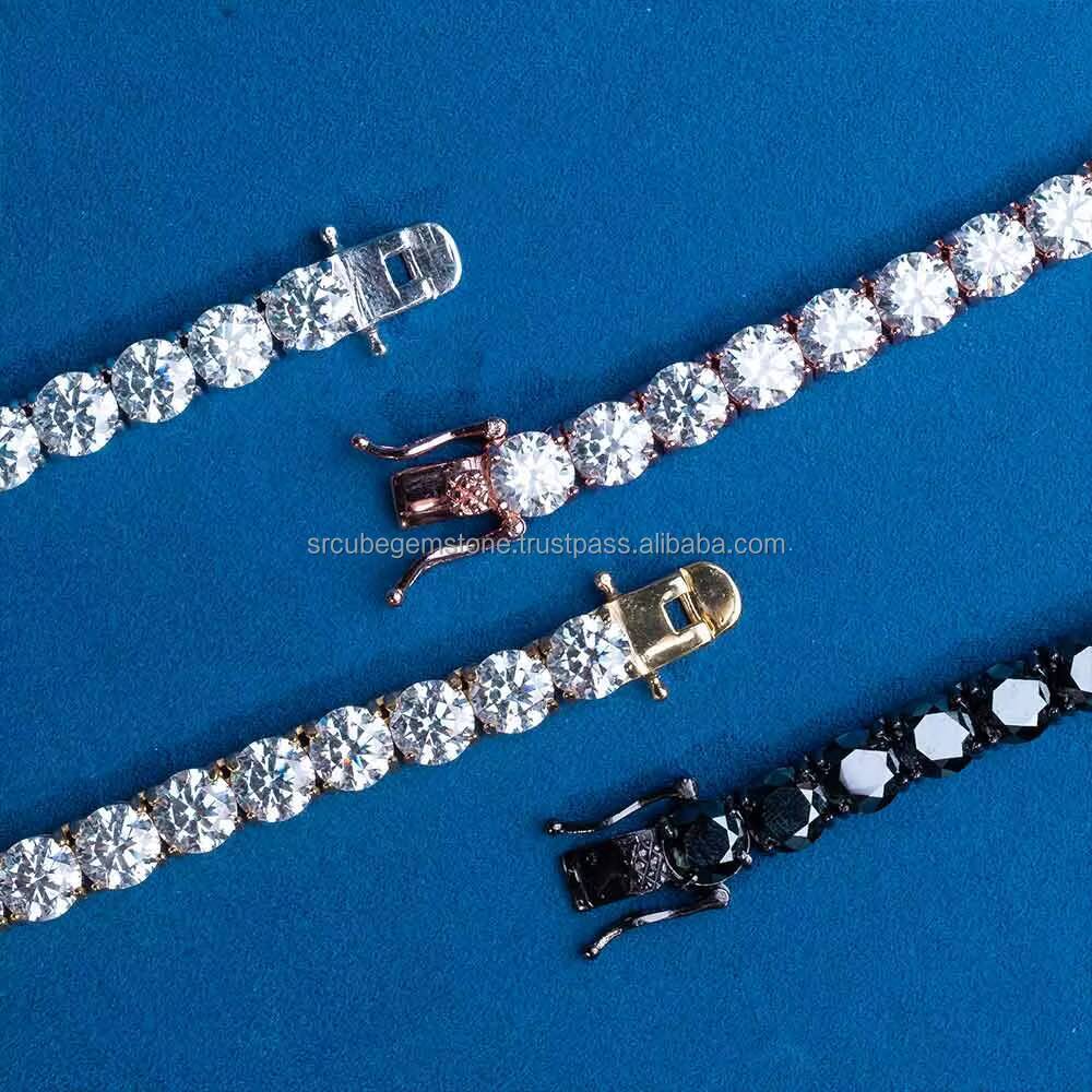Fashion Jewelry VVS Moissanite Bracelet Pass the Diamond Test of Mens and Womens Tennis Link Bracelets at Wholesale Price