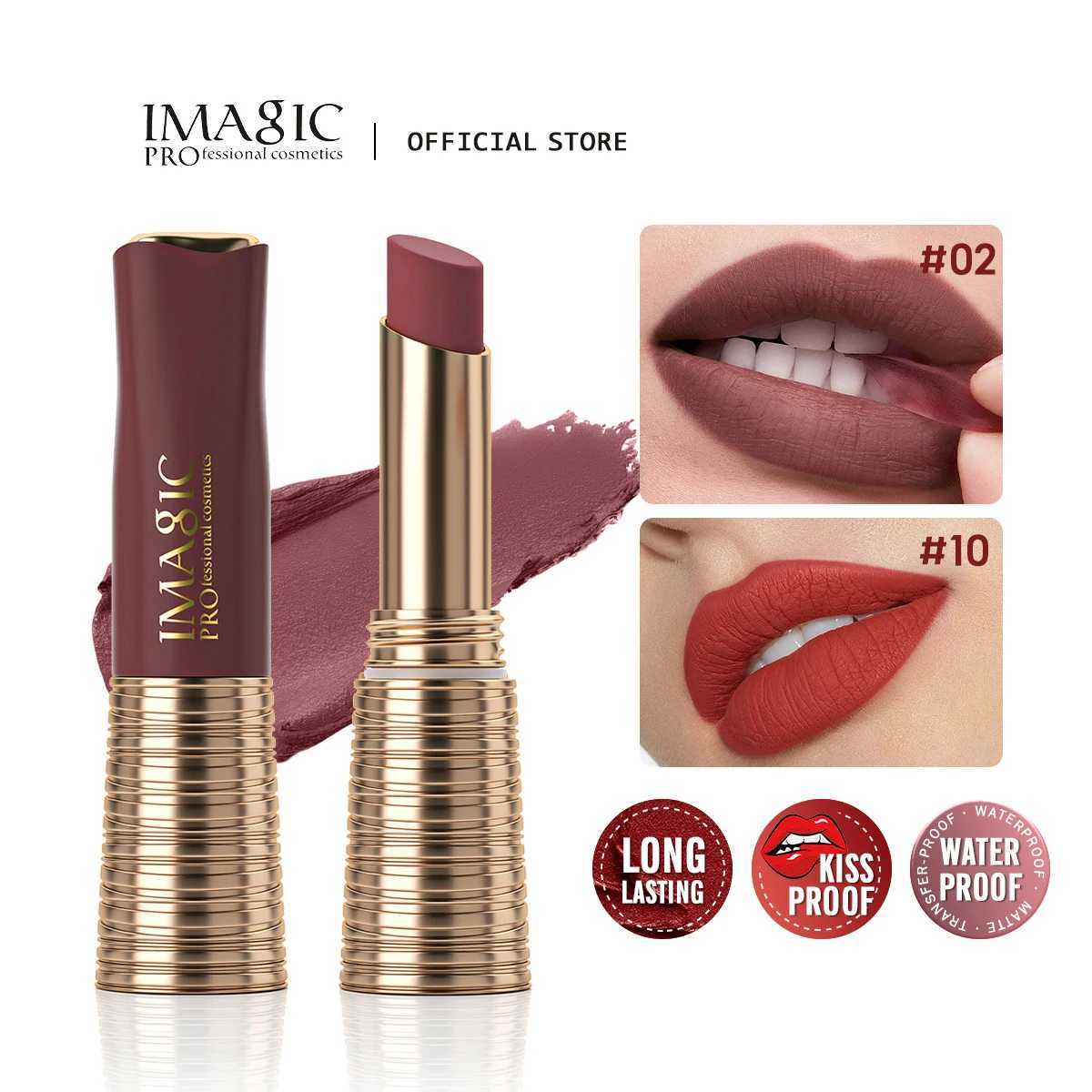 imagiC Lipstick Matte Long Lasting No-Stick Lipstick Waterproof Makeup Lip Stick Smudge-Free Classic Highly Pigmented Lip Tint G250729