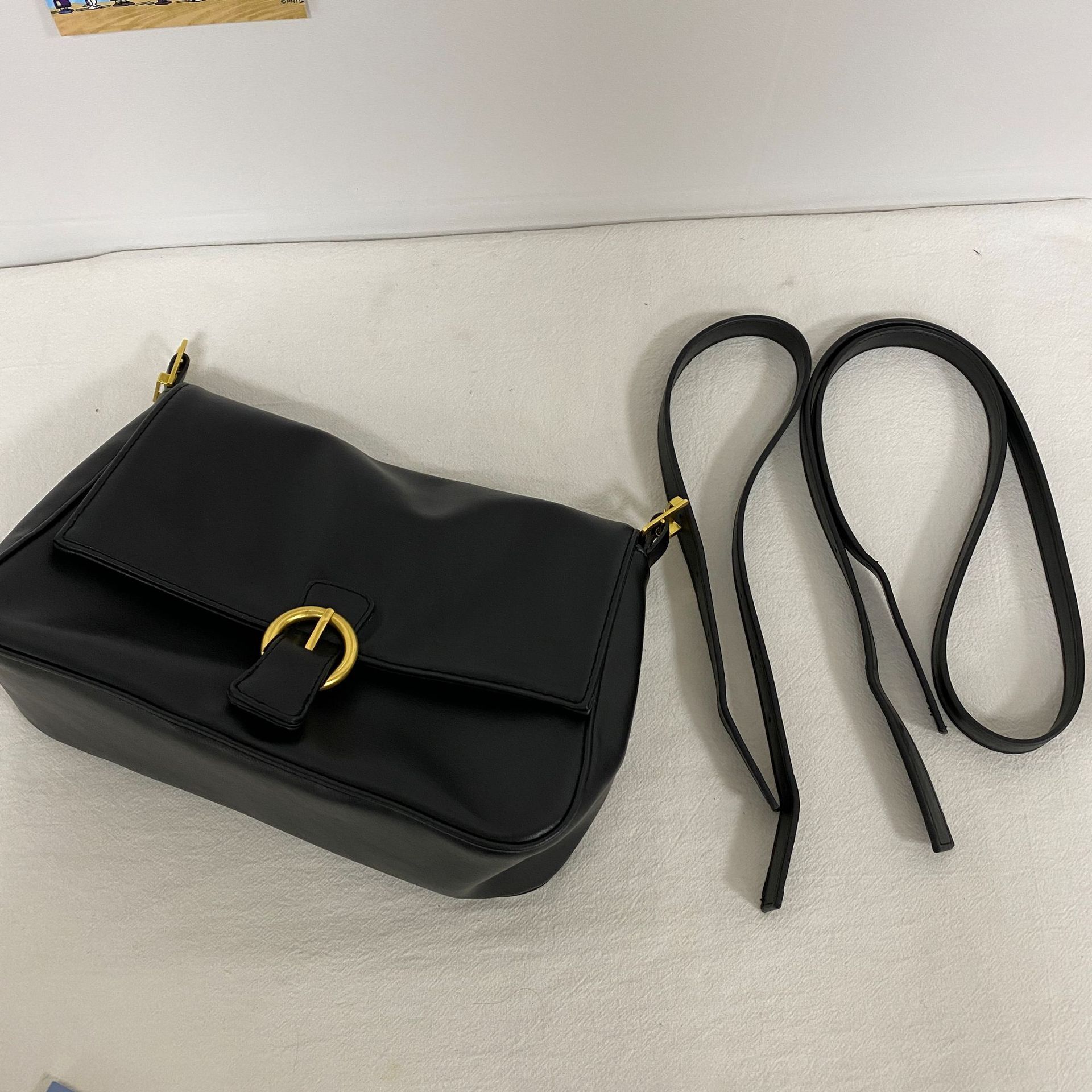 Designer Bag Niche New Retro Large Capacity Black Single Shoulder Underarm Bag Baguette Bag Luxury Bag Daily Trendy Flap Crossbody Handbag For Women T