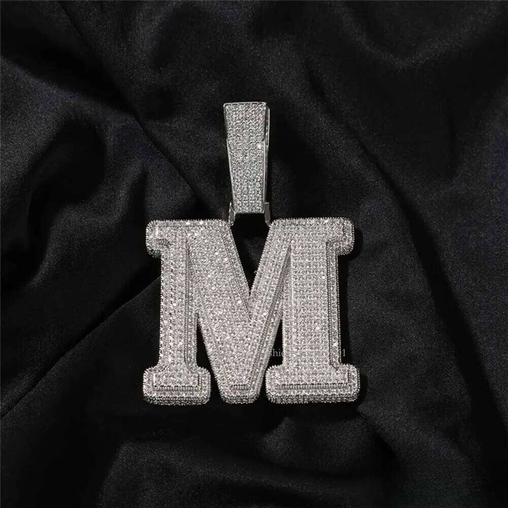 26 Letter Hip Hop Iced Out Personality Men's Pendant Necklace