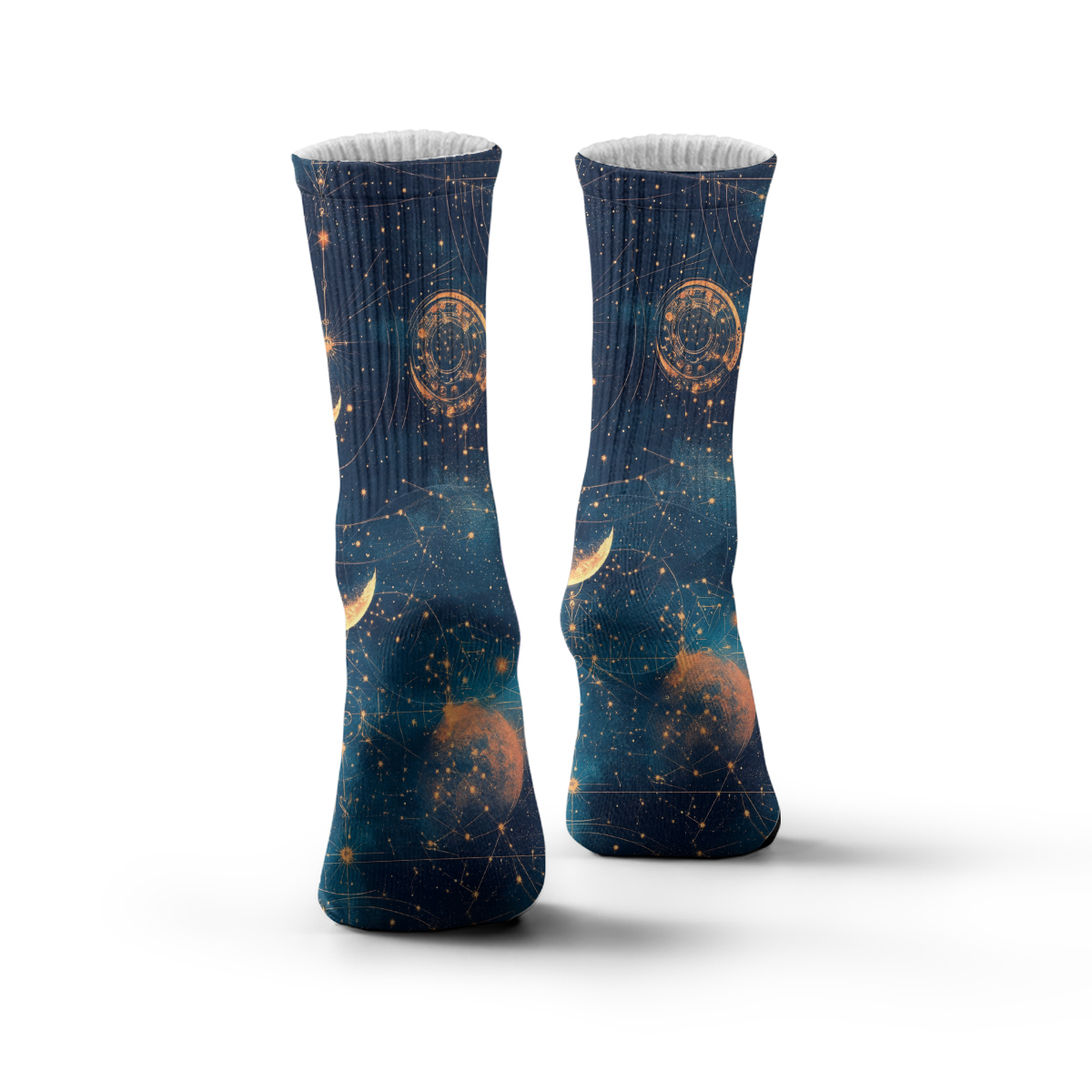 Celestial Moon Star Map Unisex Tube Socks C104