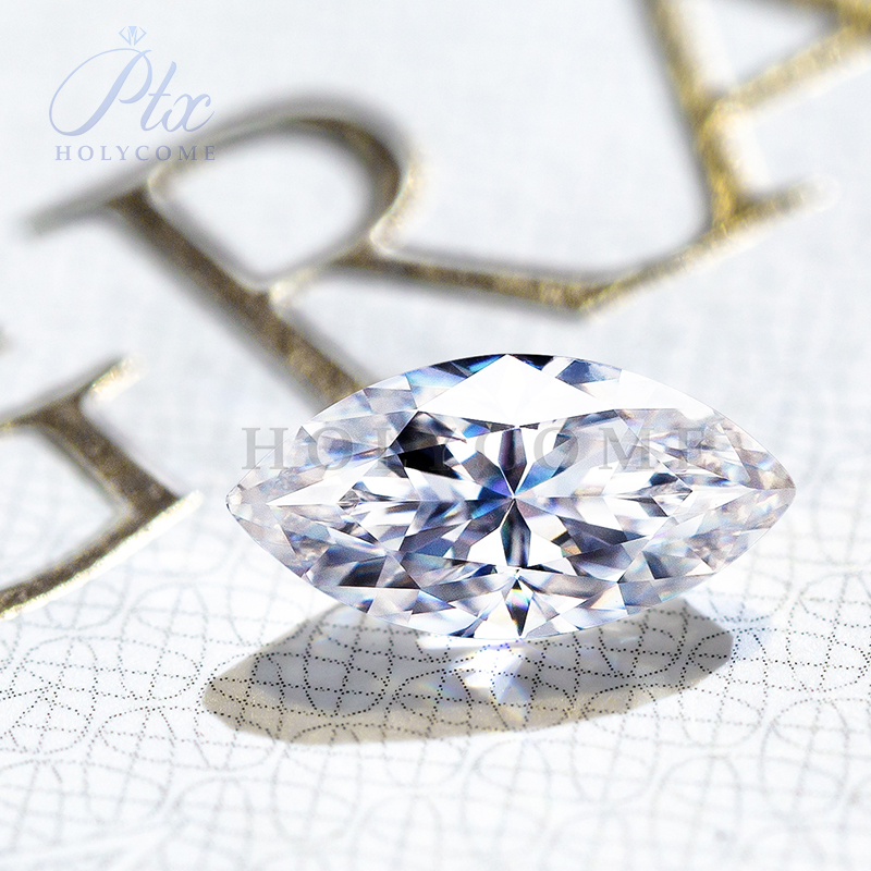 Hot Sale 0.5-10CT Moissanite White D Color Marquise Cut Excellent VVS1 Lab Created Moissanite Stone Loose For Jewelry Making with GRA Certificate