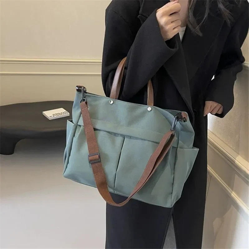 Spacious Nylon Tote Bag for Women Stylish Handbag Shoulder Crossbody Perfect Outings Travel Business Fitness Shopping 250725