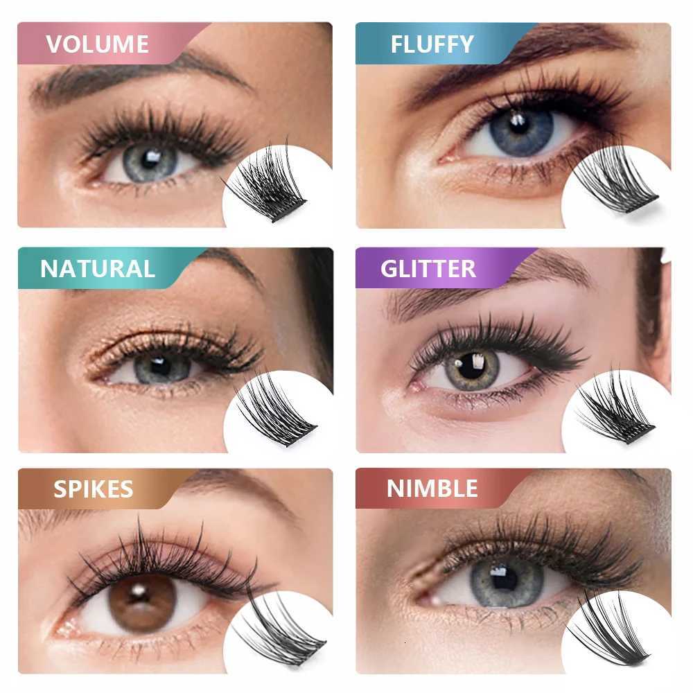 YUANZHIJIE Wholesale Soft Ribbon Segmented False Bundles Eyelashes DIY Individual Clusters Lash Extensions Faux Mink Lashes Z250730